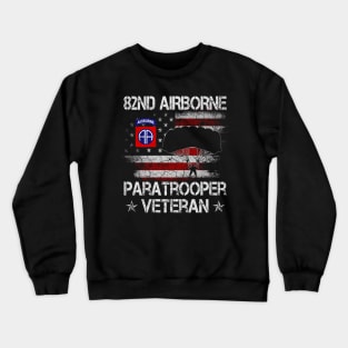 Proud 82nd Airborne Paratrooper Veteran Mens - Veterans Day Gift Crewneck Sweatshirt